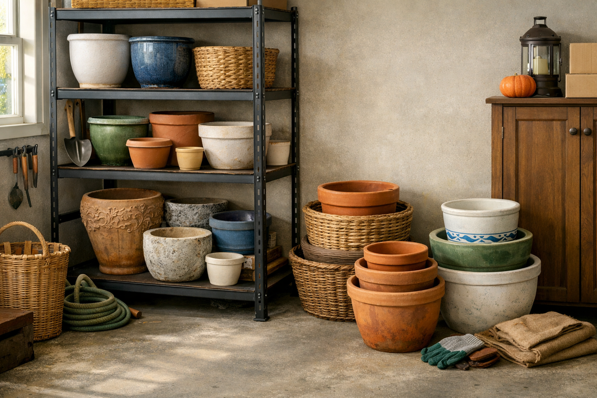 Empty Planter Storage: Shelves or Nested Stacks?