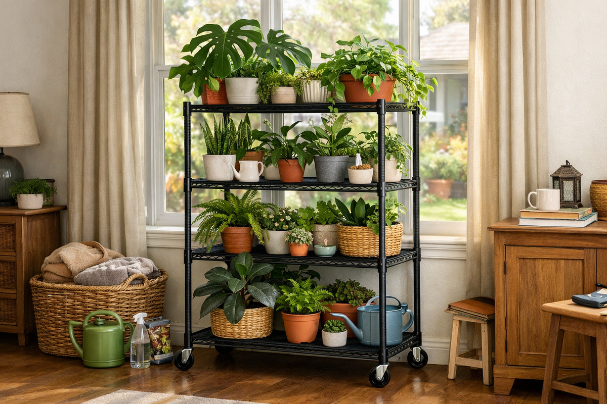 Indoor Plant Shelving: Is a Rolling Unit Right?