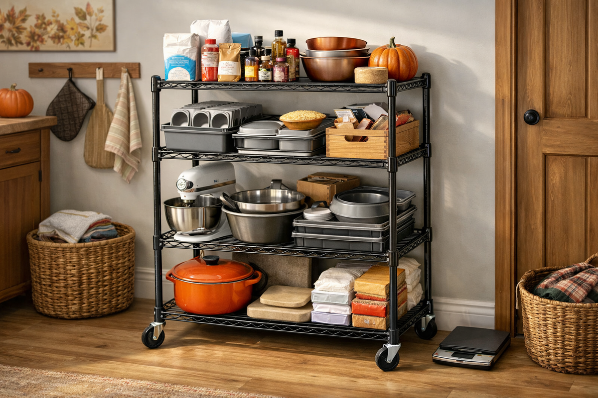 Fall Baking Storage: Is a Rolling Shelf Enough?