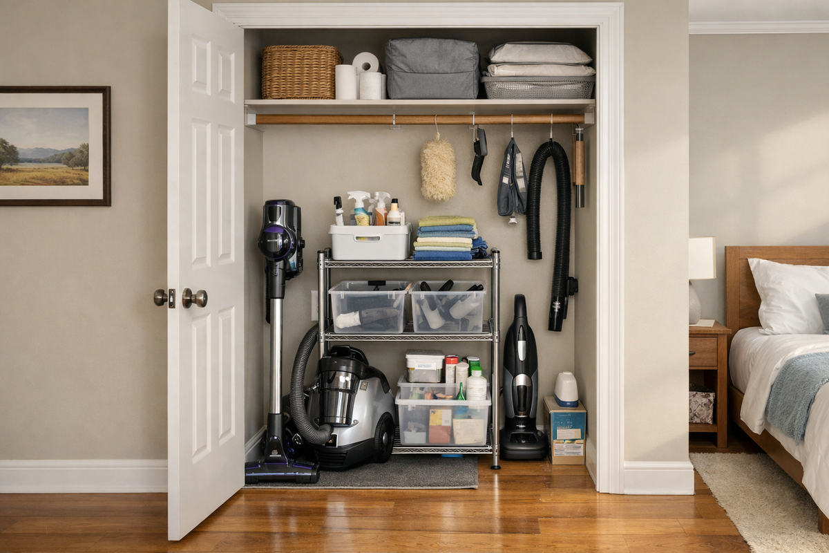 Vacuum Supply Storage: Will a Closet Shelf Fit?