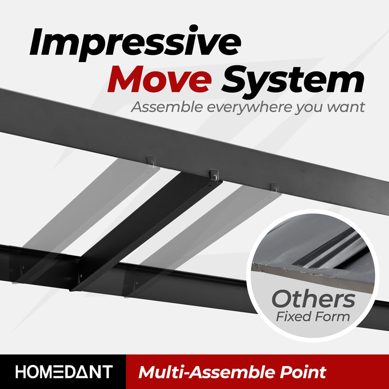 LiftBeam(Z-Type) 450, Black (Powerful Load-Bearing Boost for Shelf Boards)