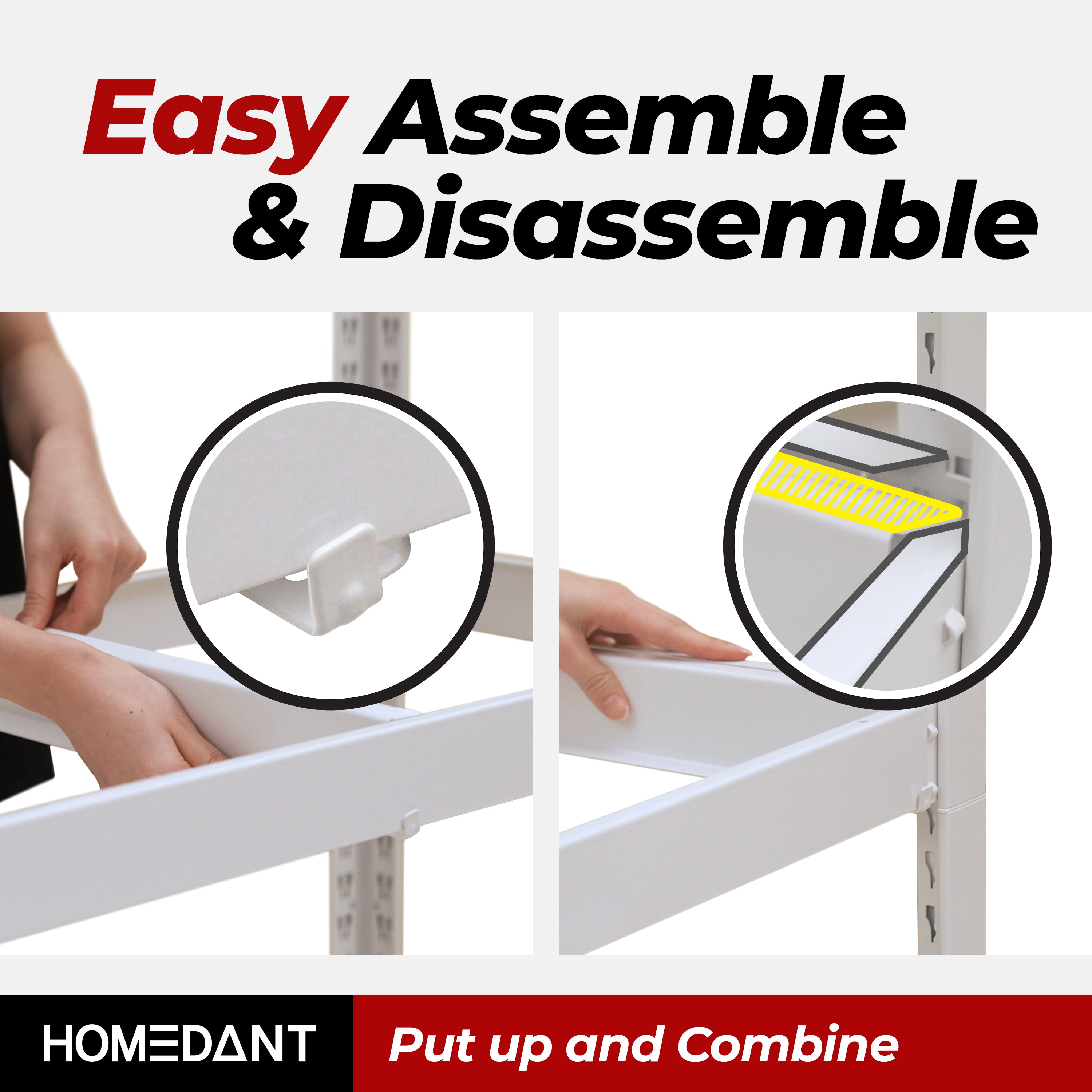 LiftBeam(Z-Type) 400, White (Powerful Load-Bearing Boost for Shelf Boards)