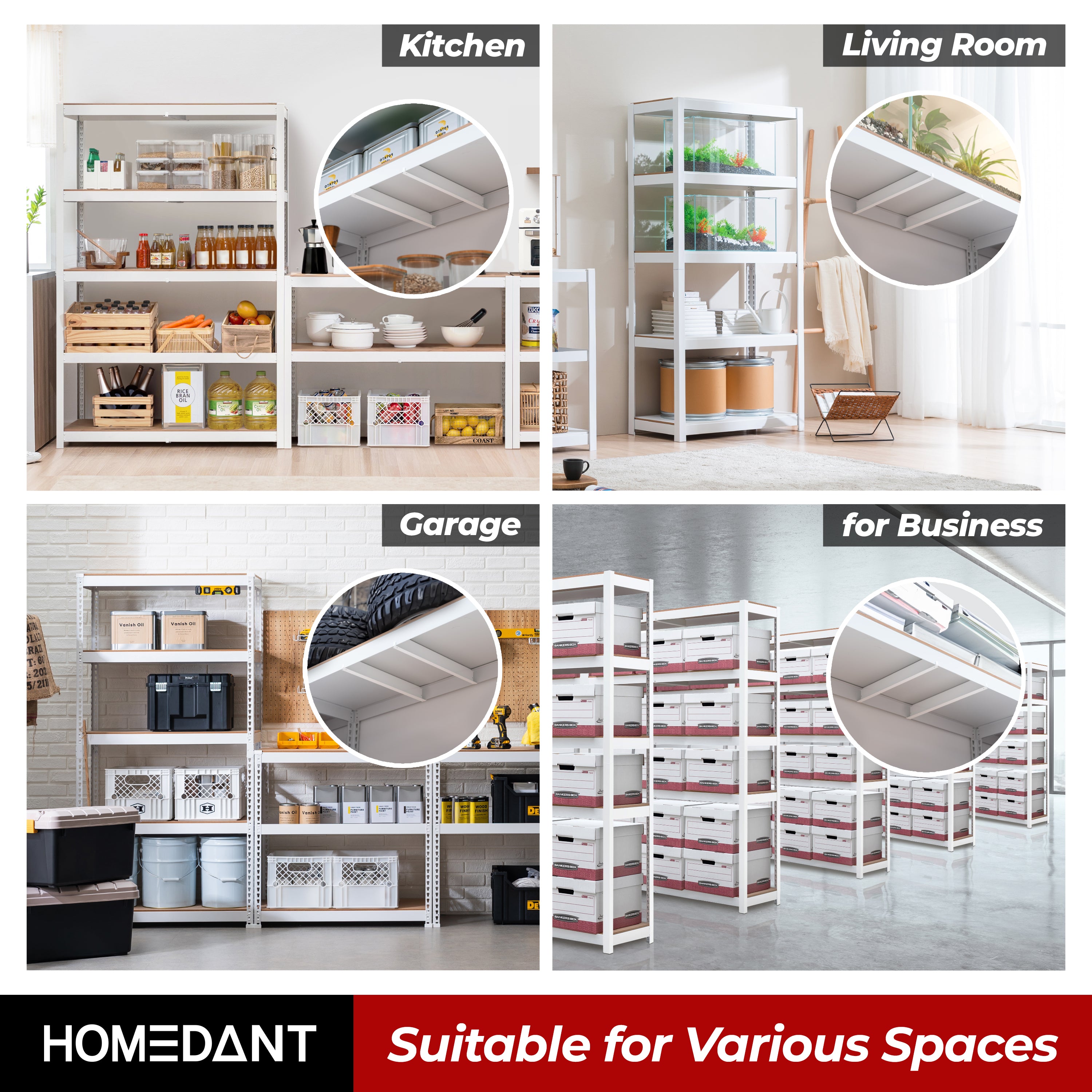 LiftBeam(Z-Type) 450, White (Powerful Load-Bearing Boost for Shelf Boards)