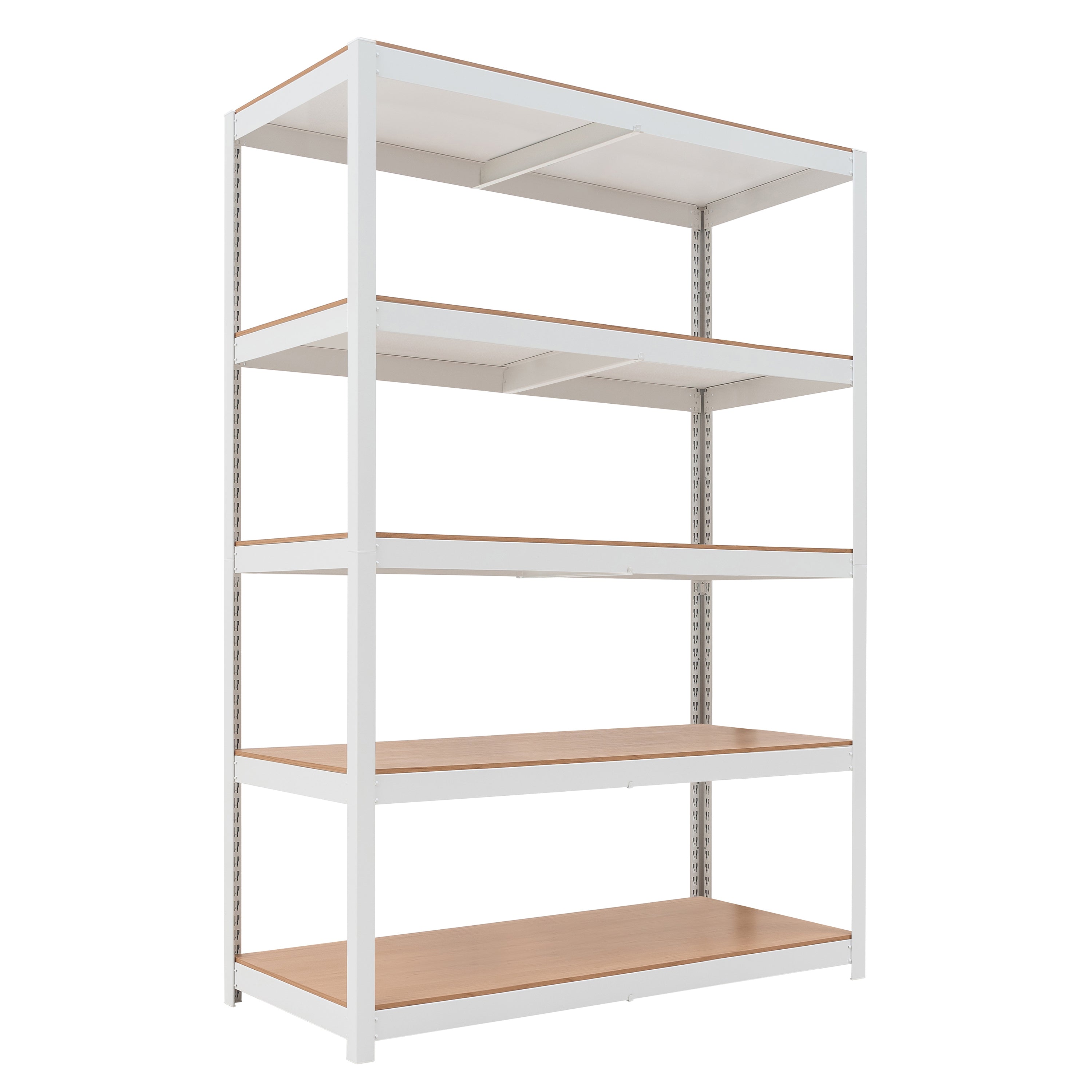 48.1"W Extra Deep HOMEDANT HOUSE 5-Tier Heavy Duty Shelf, White