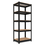 24.4"W HOMEDANT HOUSE 5-Tier Standing Shelf, Black