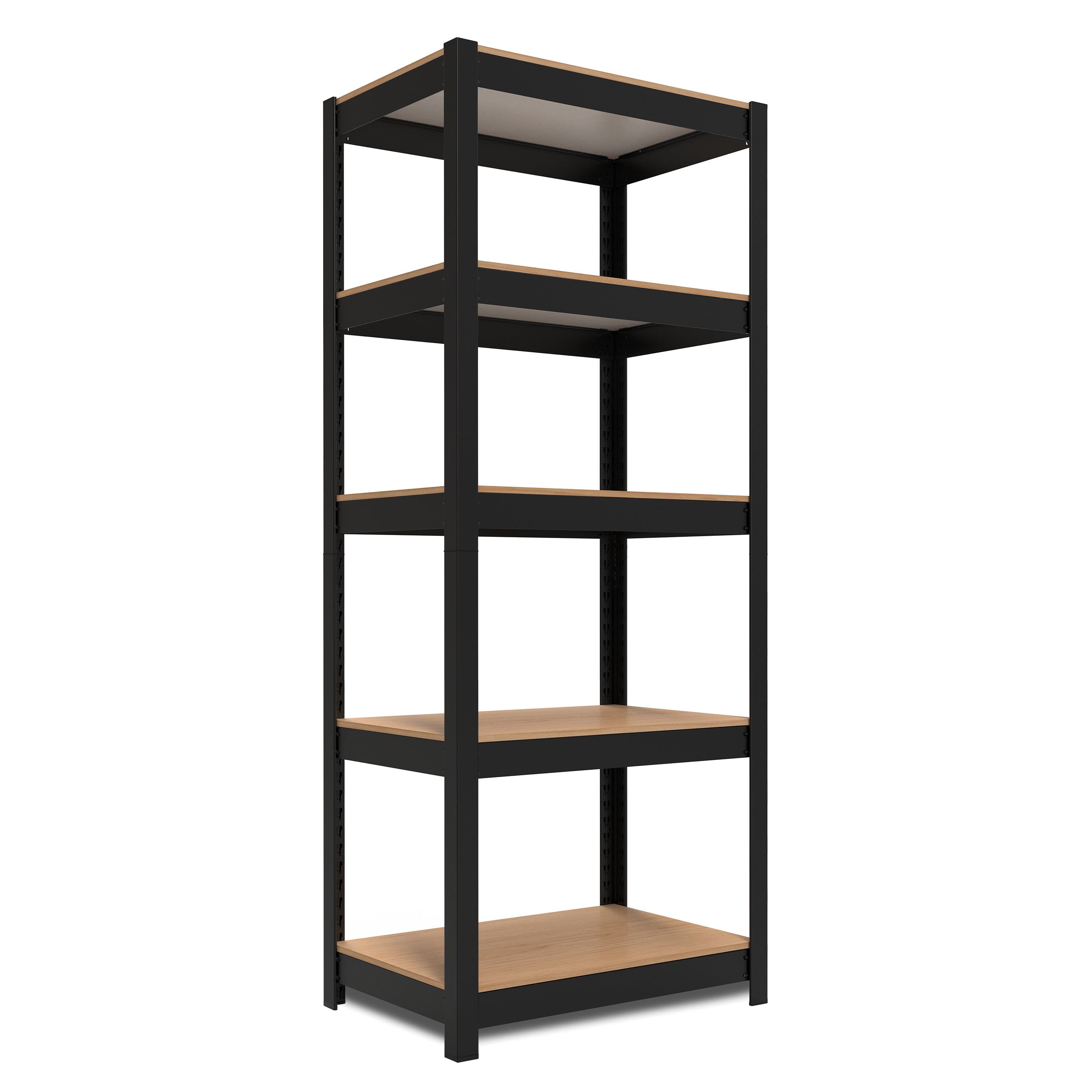 24.4"W HOMEDANT HOUSE 5-Tier Standing Shelf, Black