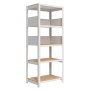 24.4"W HOMEDANT HOUSE 5-Tier Pegboard Shelf, White