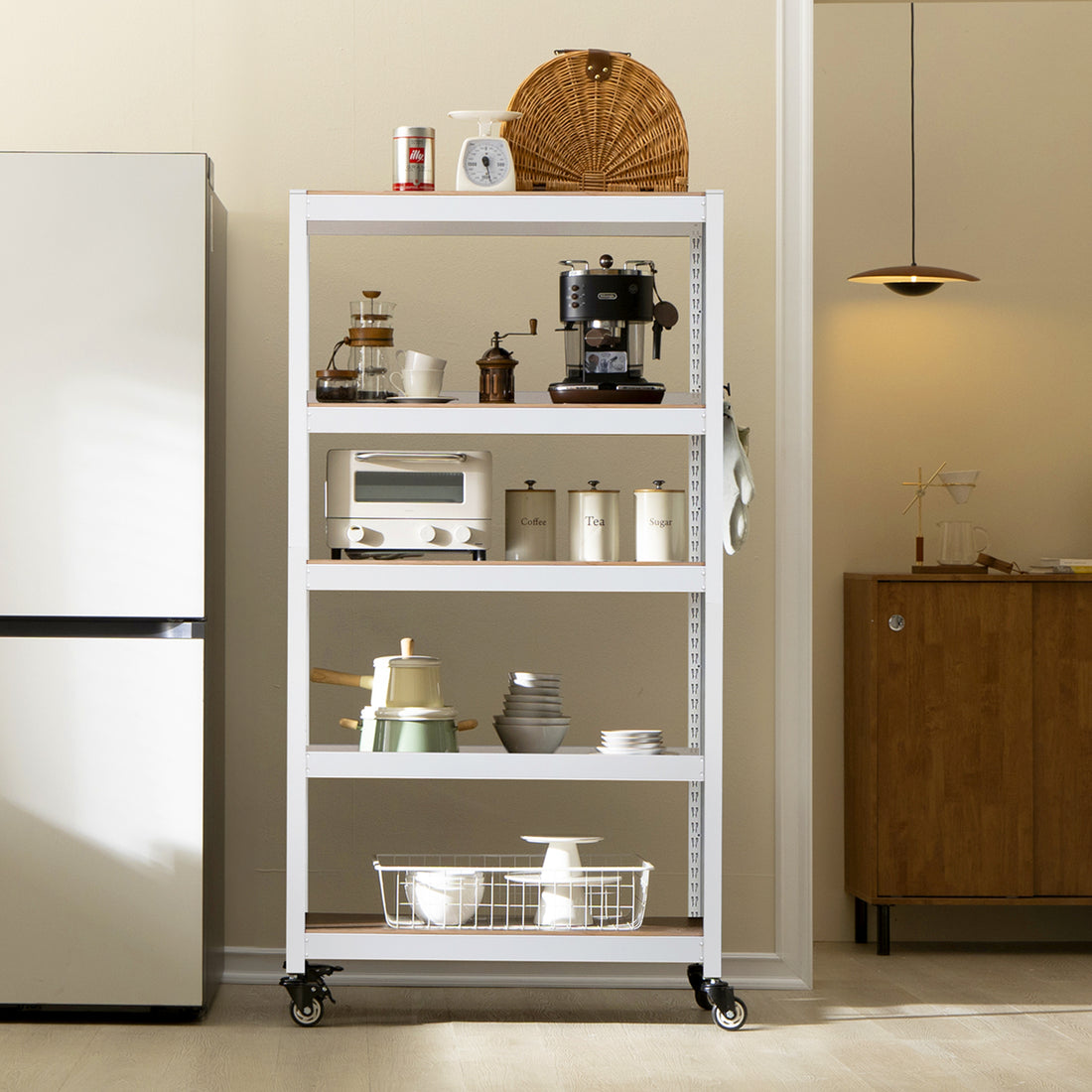 <a href="/products/hs904016-5w-5w" target="_blank" title="36.2"W HOMEDANT HOUSE 5-Tier Rolling Shelf, White"><strong>$137.99 </strong>-13.8%</a>