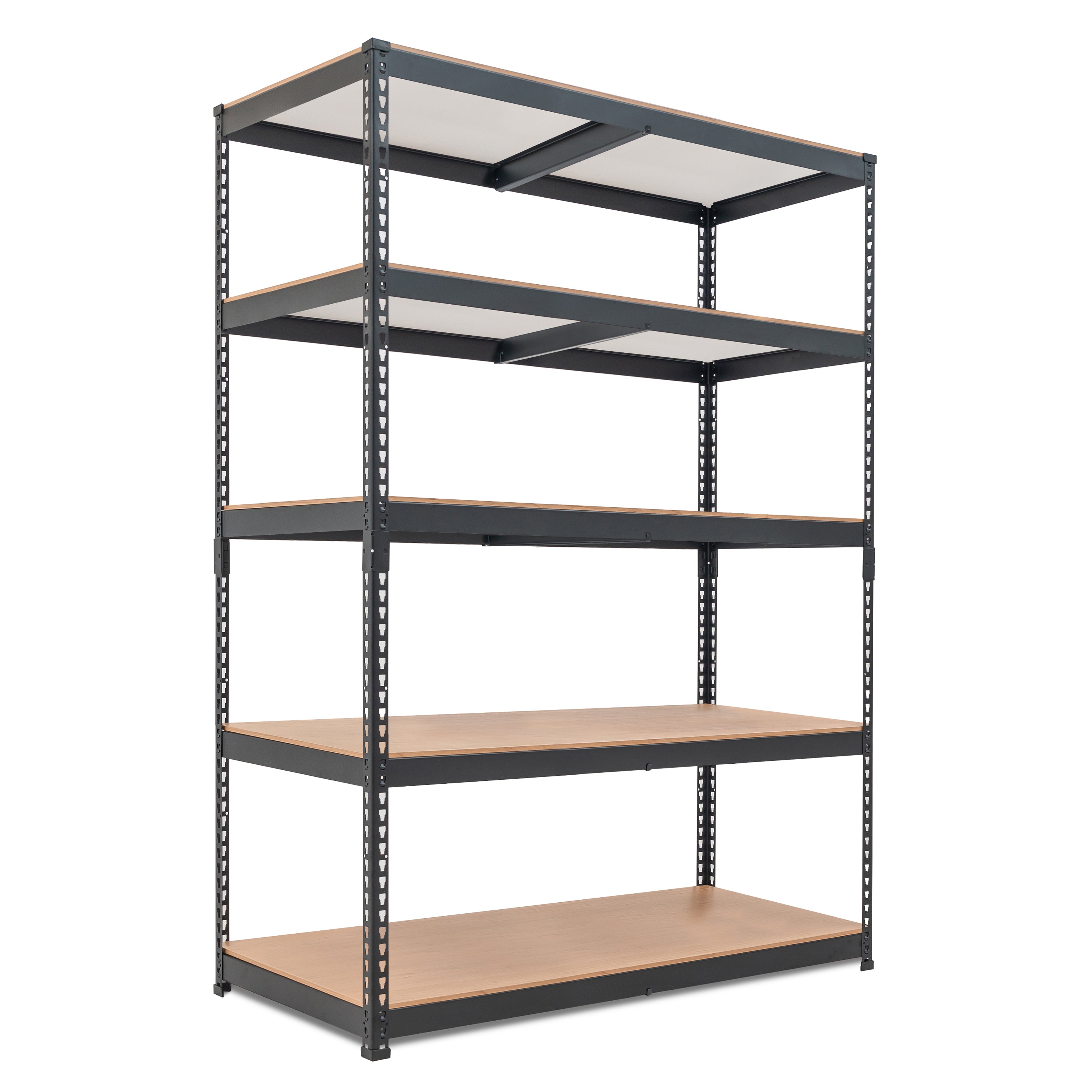 47.7"W Extra Deep HOMEDANT 5-Tier Heavy Duty Shelf, Black