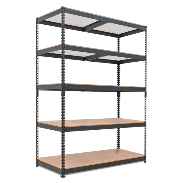47.7"W Extra Deep HOMEDANT 5-Tier Heavy Duty Shelf, Black