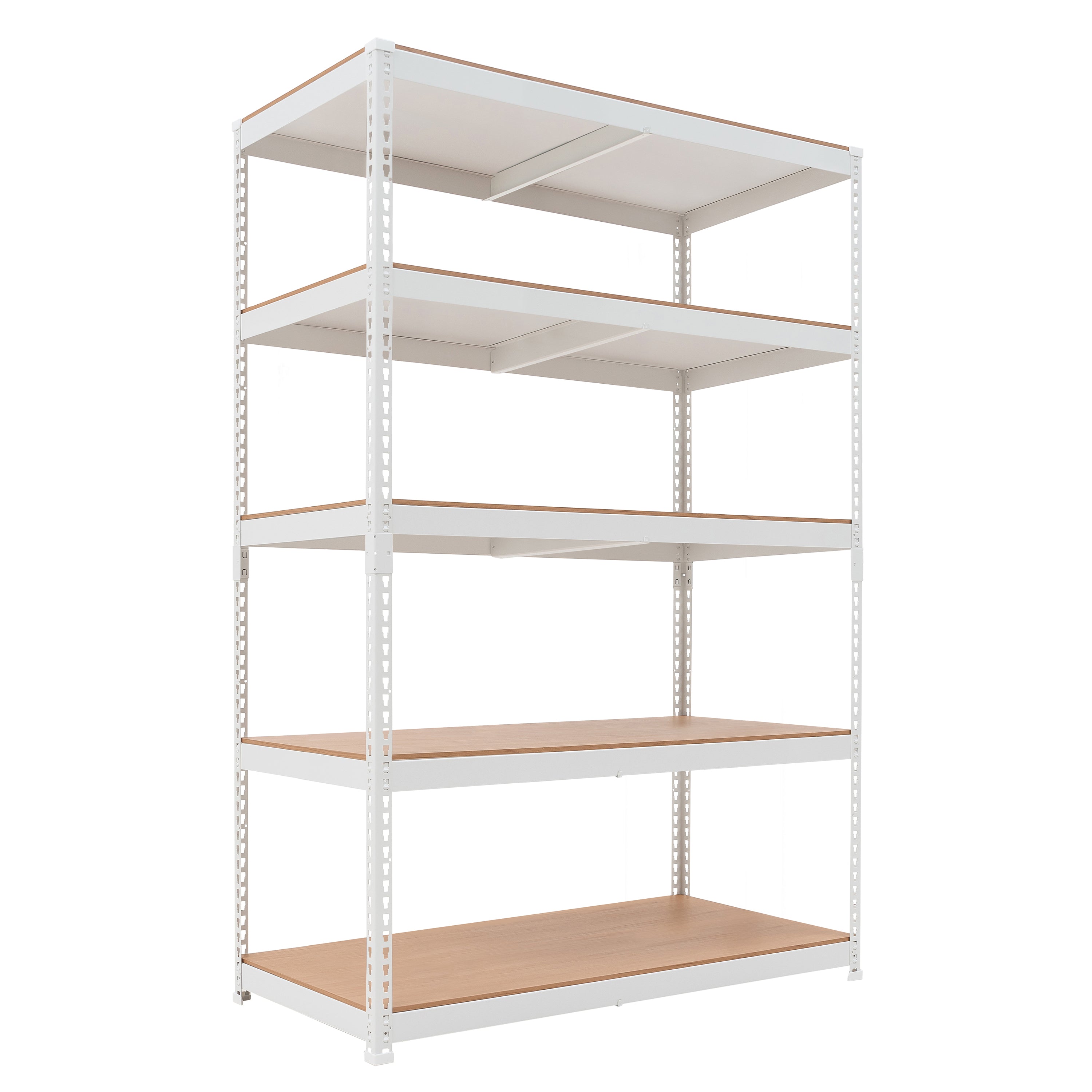 47.7"W Extra Deep HOMEDANT 5-Tier Heavy Duty Shelf, White