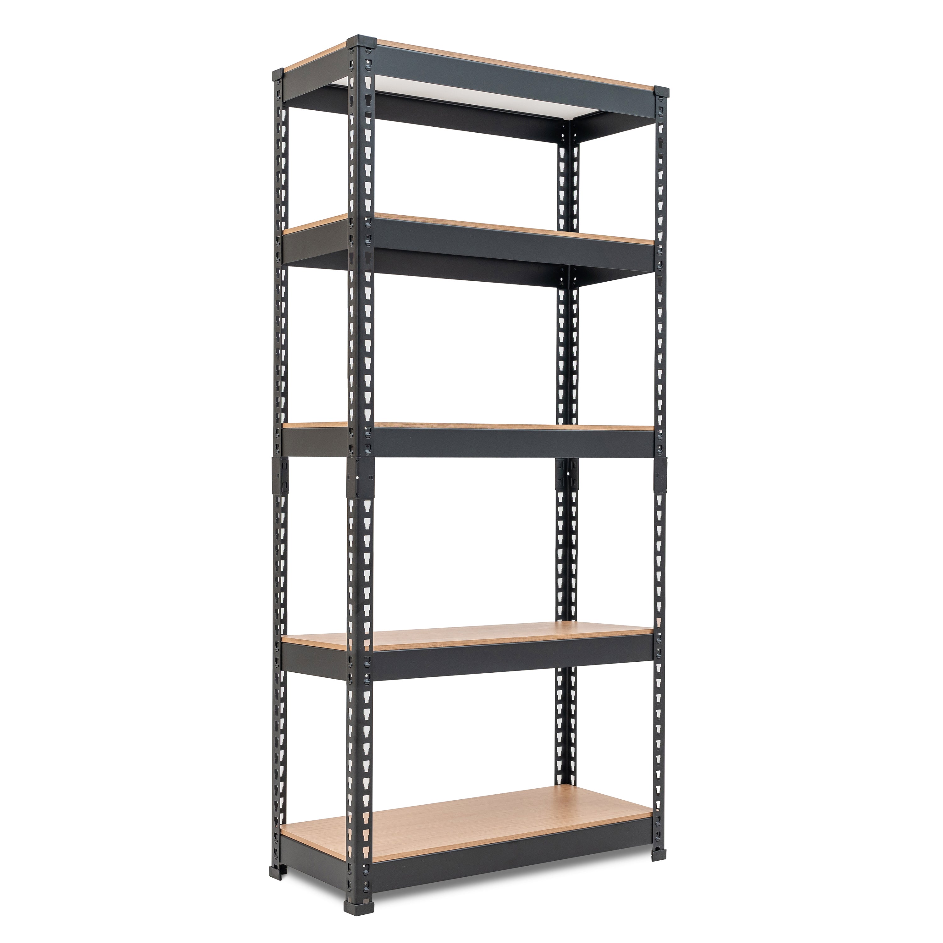 28"W HOMEDANT 5-Tier Standing Shelf, Black