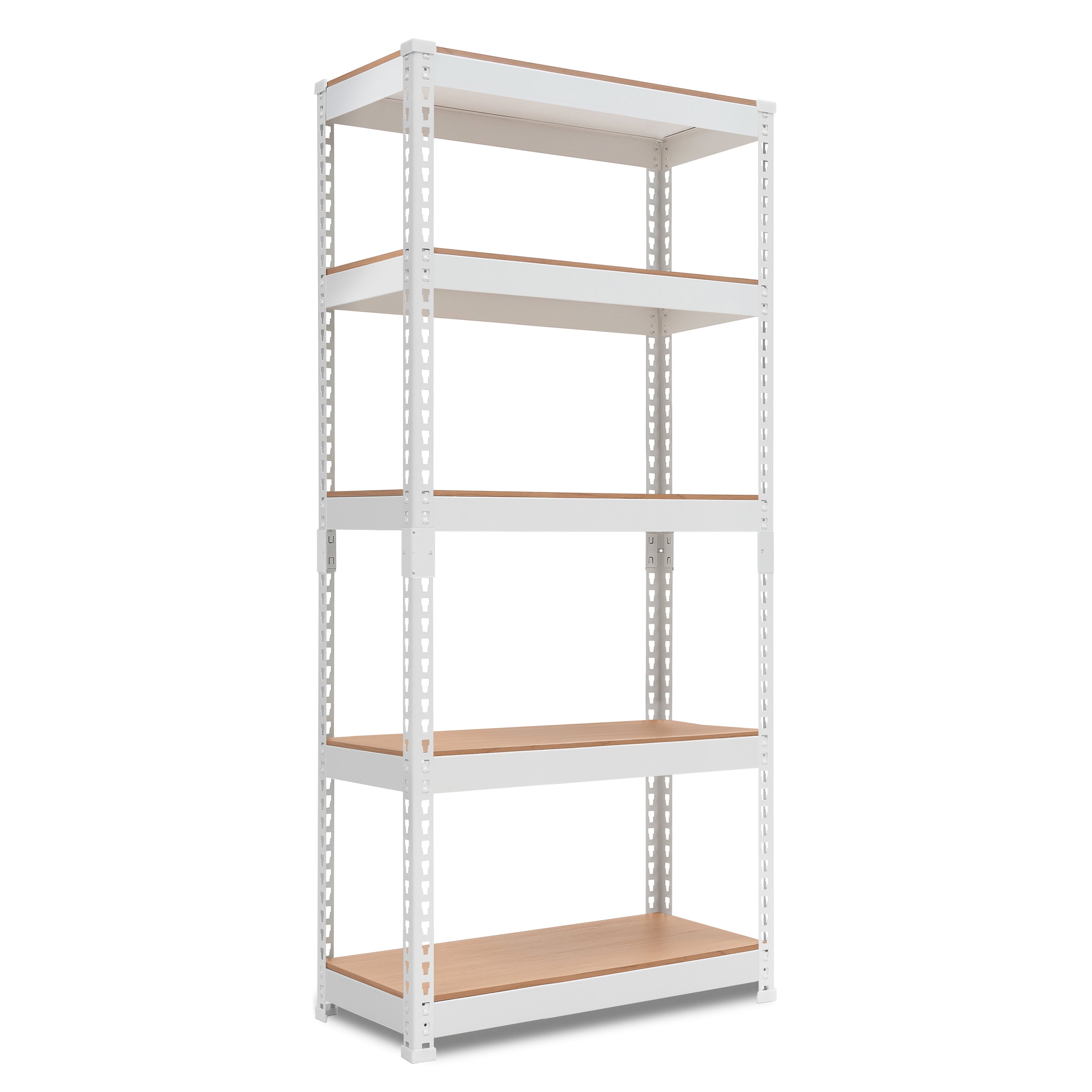 28"W HOMEDANT 5-Tier Standing Shelf, White