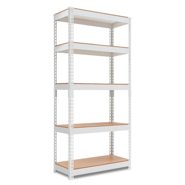 28"W HOMEDANT 5-Tier Standing Shelf, White