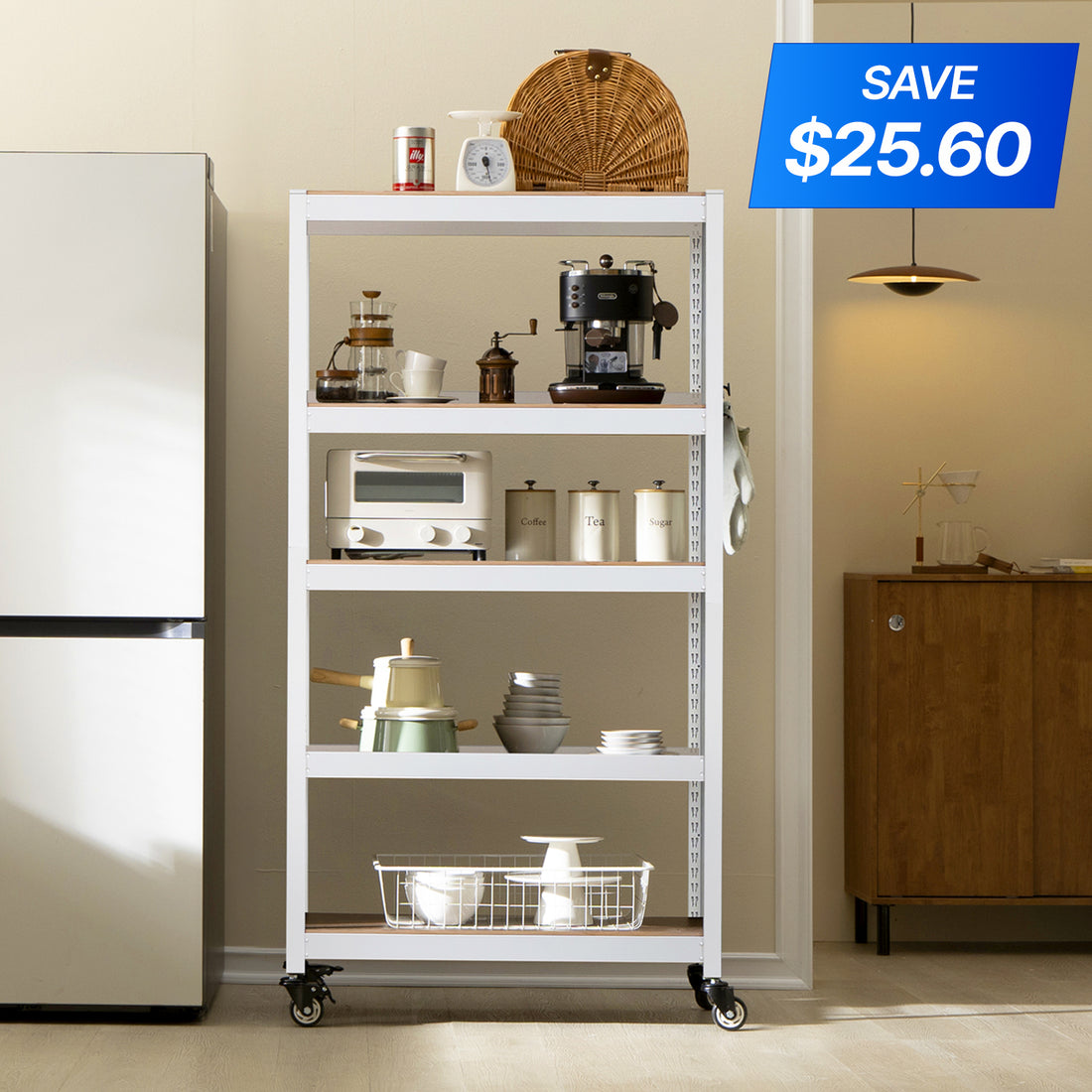 <a href="/products/hs904016-5w-5w" target="_blank" title="36.2"W HOMEDANT HOUSE 5-Tier Rolling Shelf, White"><strong>$144.39 </strong>-15.1%</a>